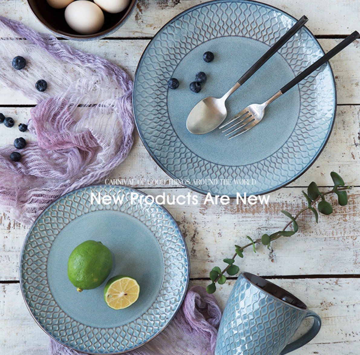 European Style Relief Ceramic Disc Fruit Salad Plate Soup Bowl Western Restaurant Stoneware Set 15