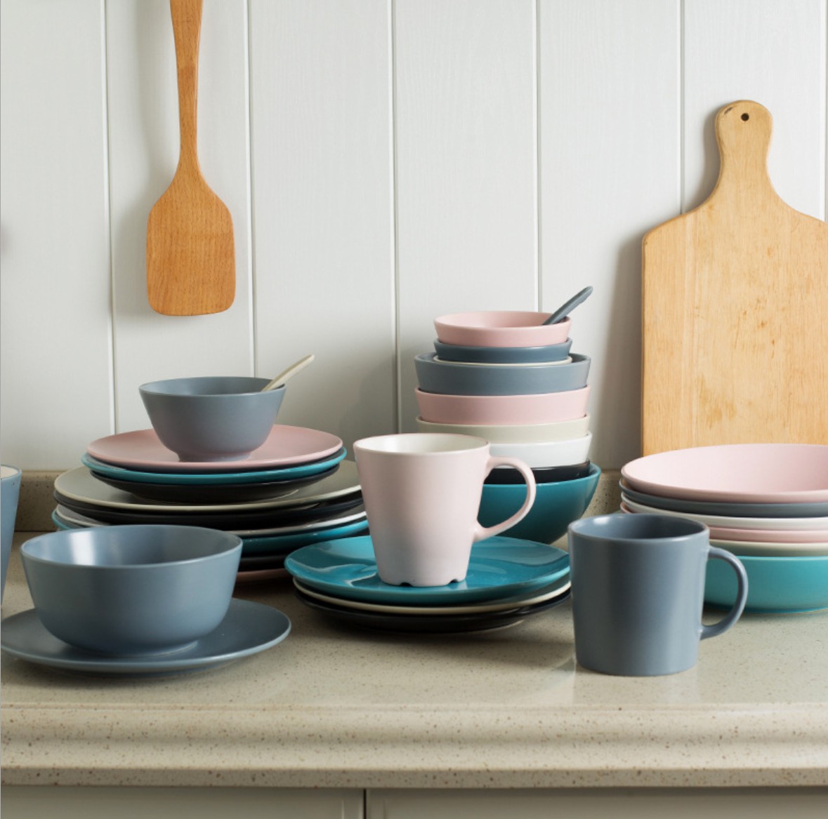 Creative Fashion Simple Ceramic Tableware Set Wholesale Color Western Restaurant Steak Plate Mug Rice Bowl Noodle Bowl 9