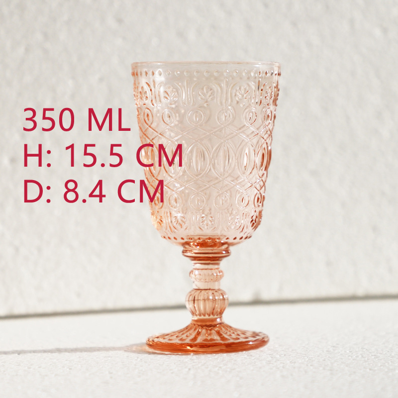 Solida kolora plado sekura rozkolora ĉielo blua verda kolora vinokulvitroj goblet por geedziĝa restoracio hotelo revendanta 2