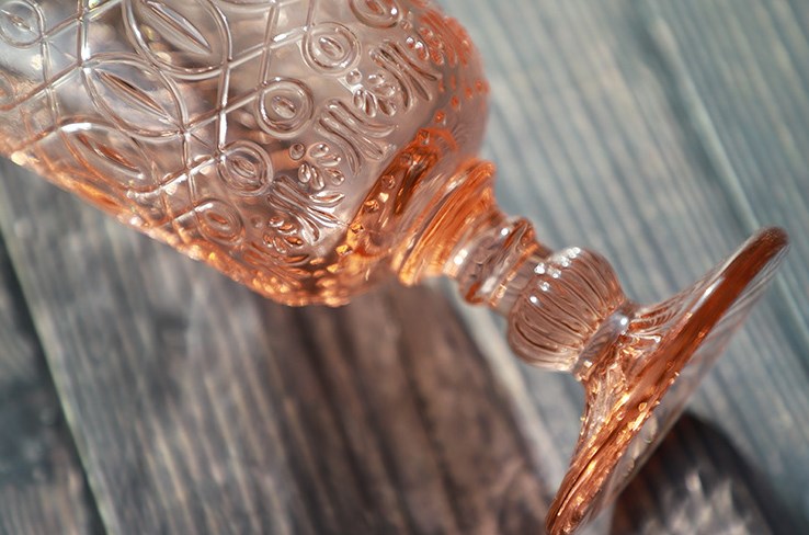 Solida kolora plado sekura rozkolora ĉielo blua verda kolora vinokulvitroj goblet por geedziĝa restoracio hotelo revendanta 4