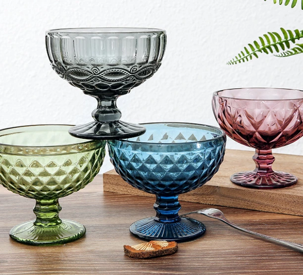 Vitra Glaciaĵa Deserto -Bovlo Krea Salata Bovlo Alta Milkshake Cup Smoothie Bowl Glaciaĵa Taso 1