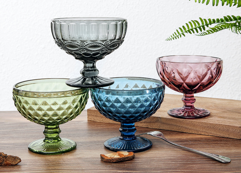 Vitra Glaciaĵa Deserto -Bovlo Krea Salata Bovlo Alta Milkshake Cup Smoothie Bowl Glaciaĵa Taso 3