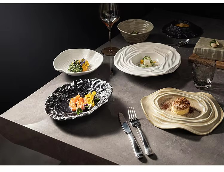 Pogranda Daŭra Ceramika Manĝaĵa Aro 5