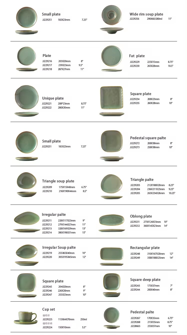 Reaktiva vespermanĝa tablo neregulaj plado platoj plato bovlo 1