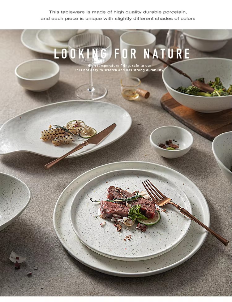 Norda Hotela Vespermanĝa Plato Propra Logo Restoracio Ceramika Krakaĵo 3