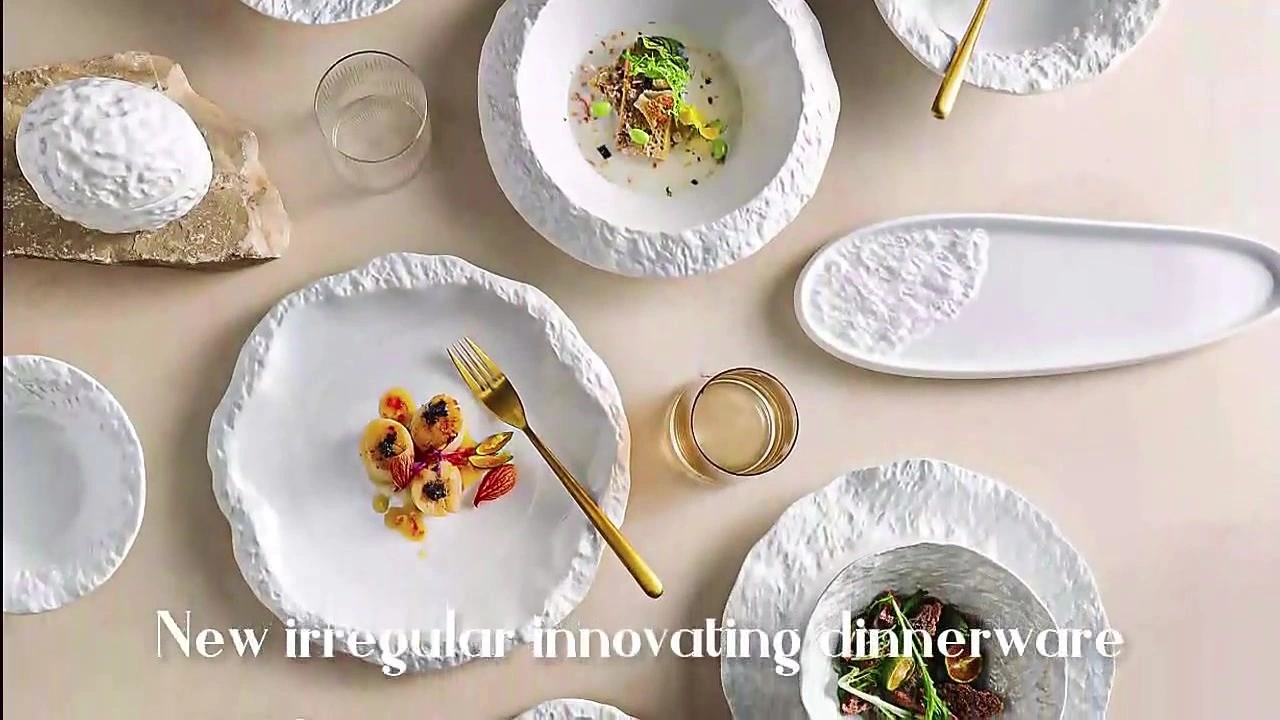 Horeca Restaurants Floral Wavy Rim Assietes安いメインディッシュディナープレートディナーウェアサプライヤー &amp; メーカー 1