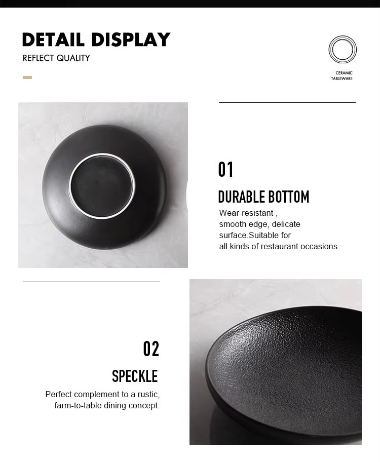 Kafejo kaj BBQ -evento uzis vajilla de porcelana plado 4