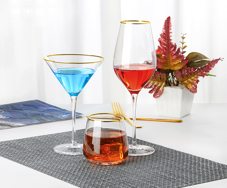 2021 Nova Stilo Amazon Shopee Varma Vendo Gin Glass Goblets Ruĝaj Vinaj Glasoj Ĉampanaj viskioj Juice Glass por Geedziĝa Festo 3