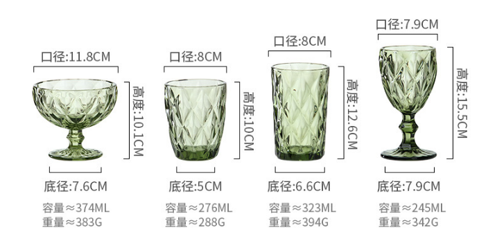 Klasika Stilo Amazon Shopee Varma Vendo Gin Glass Goblets Ruĝaj vinokulvitroj por Geedziĝa Festo 2