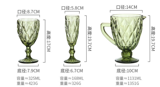 Klasika Stilo Amazon Shopee Varma Vendo Gin Glass Goblets Ruĝaj vinokulvitroj por Geedziĝa Festo 3