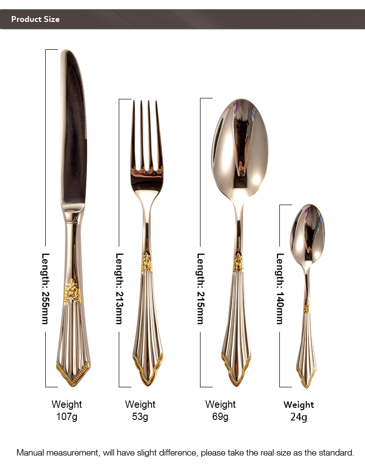 Luksa brilo neoksidebla ŝtala plata arĝento kaj oraj tegaĵoj 1