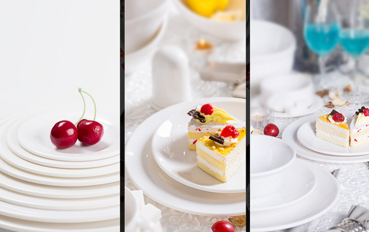 Blanka melamino a5 plasta plata plato bufeta alta osto telero kreiva restoracio manĝetaj vespermanĝoj 3