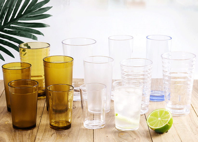 Akrila Akva Pokala Hotelo Restoracio Travidebla Vitra Pokala Plasa Plasta Trinkaĵo Biero -Pokalo por Festo 1