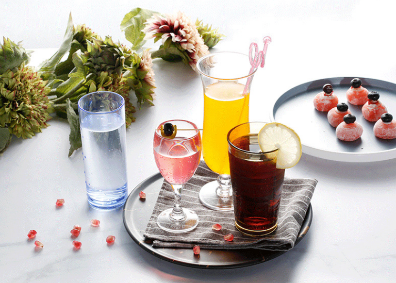 Akrila Akva Pokala Hotelo Restoracio Travidebla Vitra Pokala Plasa Plasta Trinkaĵo Biero -Pokalo por Festo 2