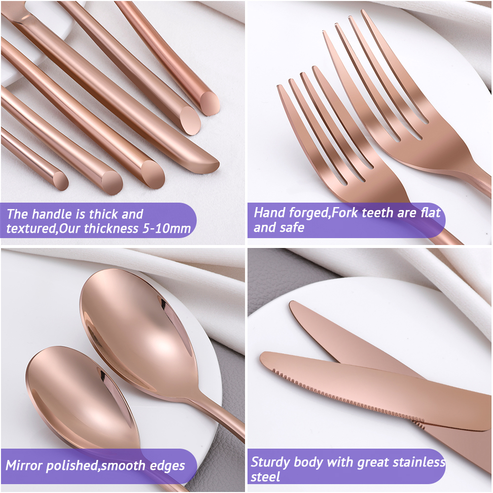 Brett neoksidebla ŝtala tablotablo aro hotelo platware provizoj restoracio tranĉilo donaco tranĉilo forko kulero personecigita logo 1