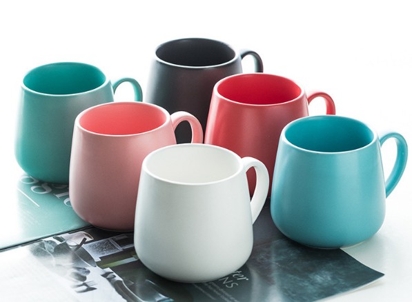 Itala ceramika taso hejma matenmanĝa lakto kafo -taso amantoj Parigu akvan tason koloron vitrigita 380ml fabriko 7