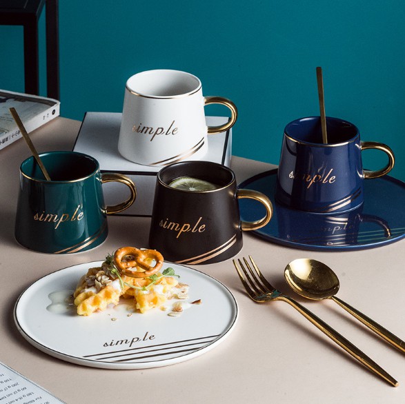 Norda Simpla Porcelana Kafo Mugs Hejma Krea Pokalo Oficejo Posttagmeza Teaĉua Saŭka Donaca Aro Chaozhou Fabrikado 7