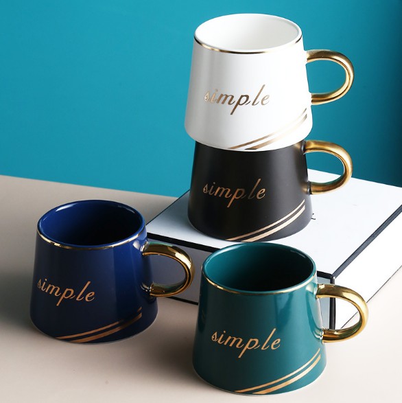 Norda Simpla Porcelana Kafo Mugs Hejma Krea Pokalo Oficejo Posttagmeza Teaĉua Saŭka Donaca Aro Chaozhou Fabrikado 6