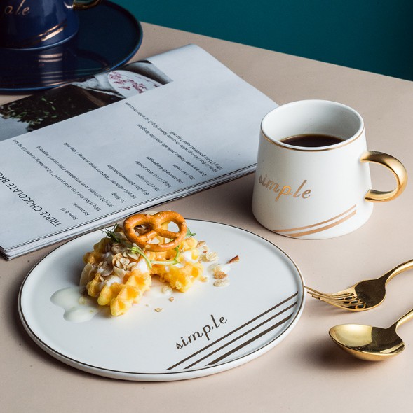 Norda Simpla Porcelana Kafo Mugs Hejma Krea Pokalo Oficejo Posttagmeza Teaĉua Saŭka Donaca Aro Chaozhou Fabrikado 5