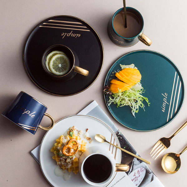 Norda Simpla Porcelana Kafo Mugs Hejma Krea Pokalo Oficejo Posttagmeza Teaĉua Saŭka Donaca Aro Chaozhou Fabrikado 8