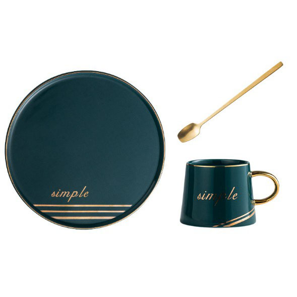 Norda Simpla Porcelana Kafo Mugs Hejma Krea Pokalo Oficejo Posttagmeza Teaĉua Saŭka Donaca Aro Chaozhou Fabrikado 1