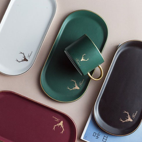 INS Gold Handle Cups ceramikaj tasoj kafo posttagmeza teo hejma donaco logo personigo 220ml 5