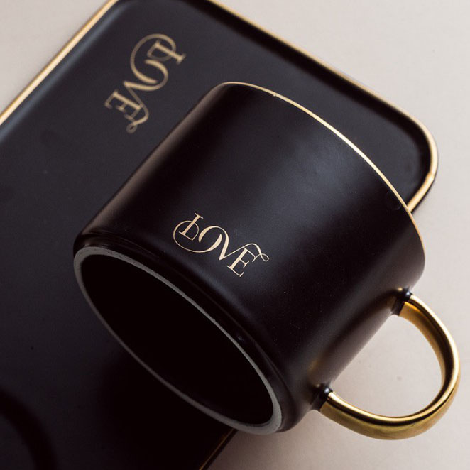 Brett Populara Lakta Pokalo Oficejo Laboraj Kafaj Mugs Desertaj Platoj Ceramikaj Matenmanĝaj Tasoj Kun Manĝaĵoj 220ml 6