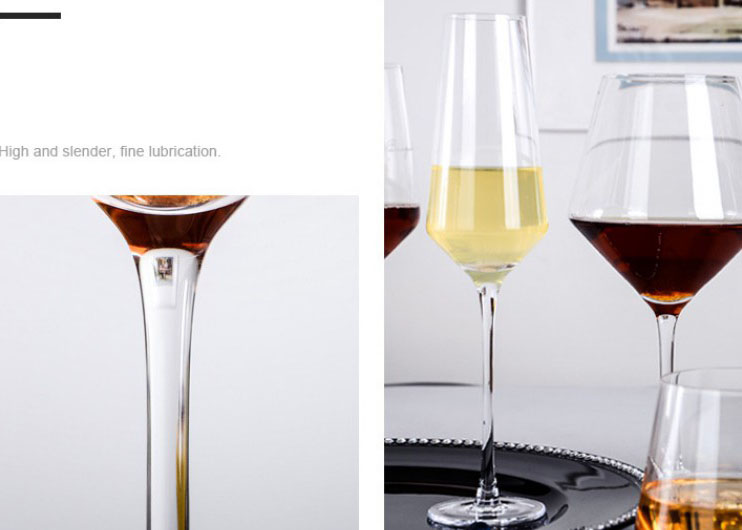 Fabrika Rekta Proviza Vino -Glaso Aro Kristala Glaso 6 Fiksas Eŭropan Vintran Glason Glason 6