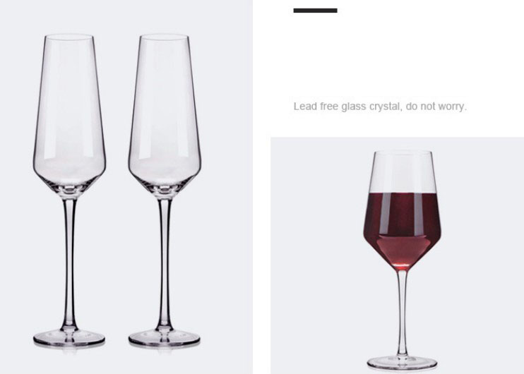 Fabrika Rekta Proviza Vino -Glaso Aro Kristala Glaso 6 Fiksas Eŭropan Vintran Glason Glason 3