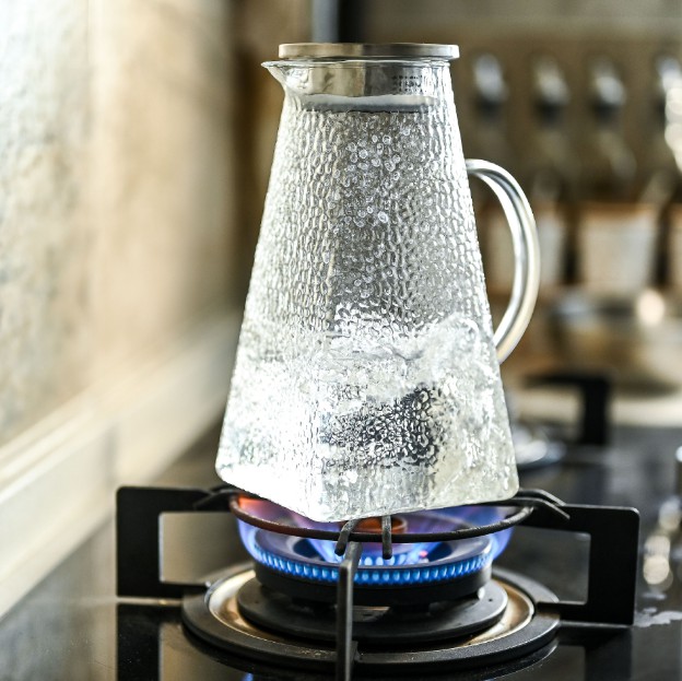 Hejma Vitra Malvarma Akvo-Taso kaj Tea Suko Kettle Varmoprovo kaj Eksplodo-Propra Diksita Bolanta Kettle 2