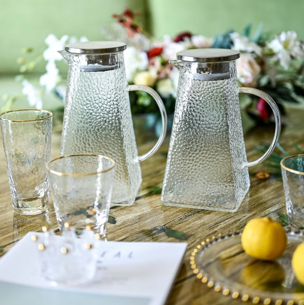 Hejma Vitra Malvarma Akvo-Taso kaj Tea Suko Kettle Varmoprovo kaj Eksplodo-Propra Diksita Bolanta Kettle 1