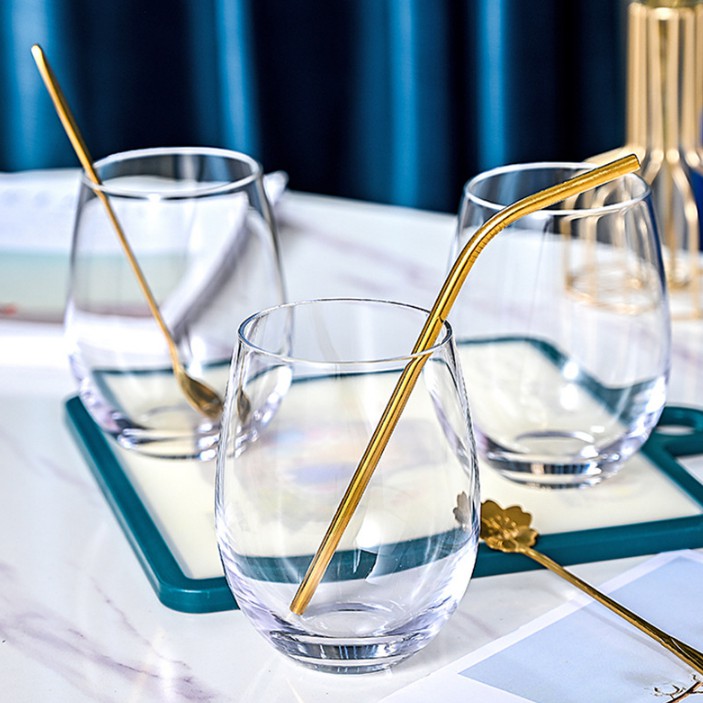 Krea Personeco Ovo -Formo Travidebla Kristala Vitra Pokalo Hejma Biero -Vitra Suko -Pokalo Akva Lakta Vitra Fabriko 1