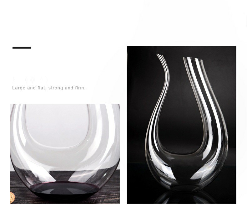 U tajpu personigitan kristalan vitran vinon decanter kreivan vinon poto 1500ml hotelaj restoracioj 4