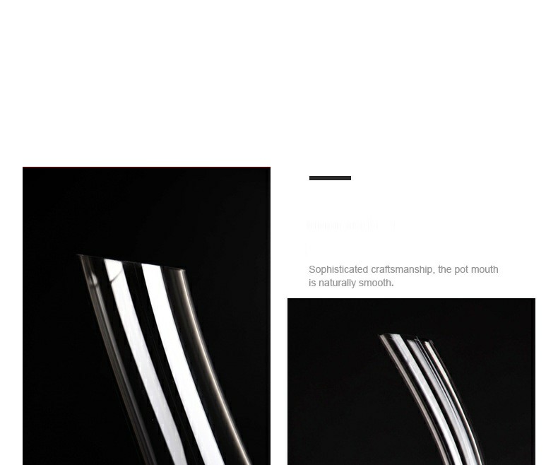 U tajpu personigitan kristalan vitran vinon decanter kreivan vinon poto 1500ml hotelaj restoracioj 3