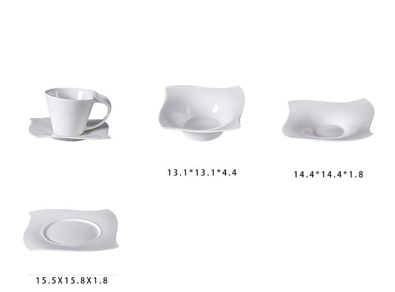 Brett hotel restaurant crockery supplier creative love corner coffee pasta plate household daily necessities set 4