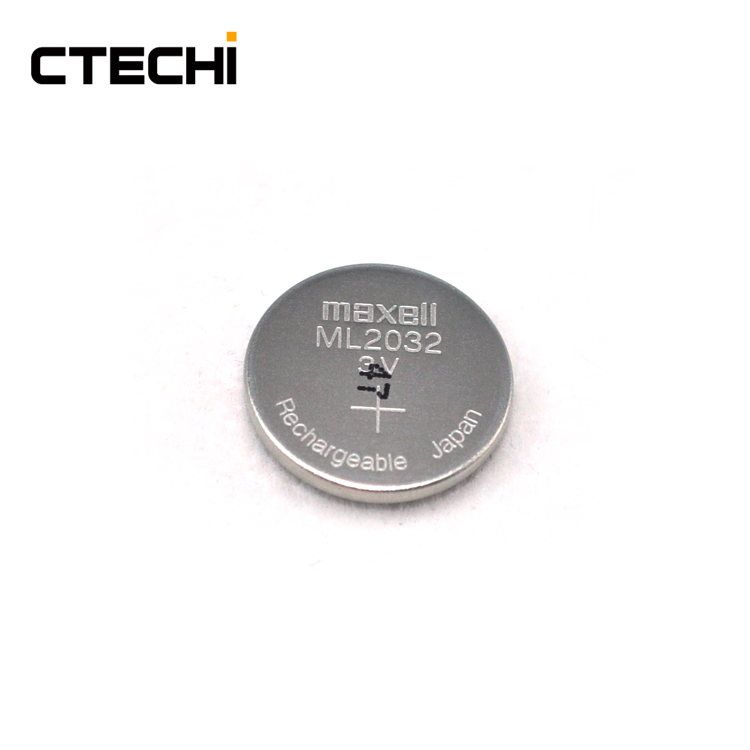 Rechargeable Coin Cell Battery ML2032 3V Lithium Replacement Battery for Watches Cameras 3