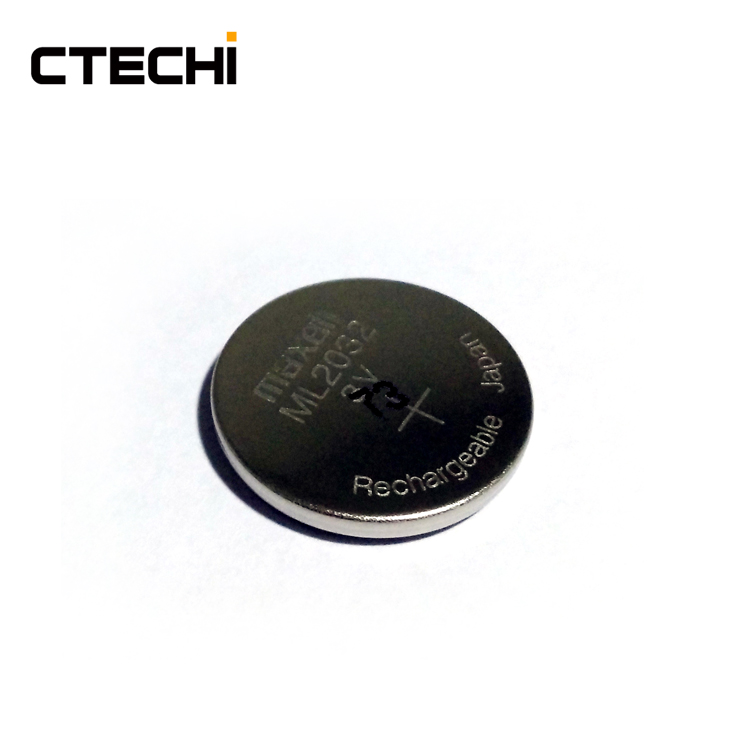 Rechargeable Coin Cell Battery ML2032 3V Lithium Replacement Battery for Watches Cameras 2