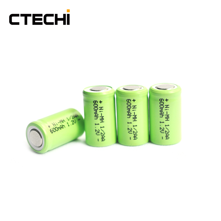 Wiederaufladbarer 1/2AA NiMH-Akku, 1,2 V, Hochleistungsakku für kleine Elektronikgeräte 2