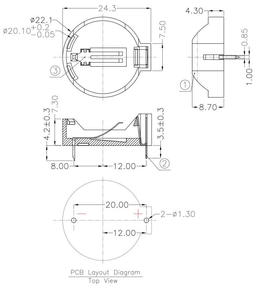 CTECHi coin cell battery holder series for shop 2