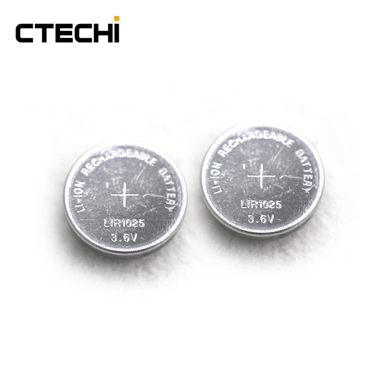 LIR1025 Rechargeable Lithium Battery 3.6V High-Power Long-Lasting Coin Cell for Wearables 1