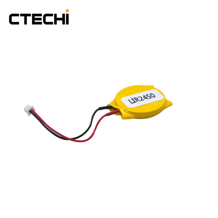 Mini wiederaufladbare Knopfbatterie LIR2450 3,6 V für Schlüsselanhänger, Uhren 5