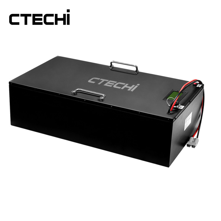 48V 100Ah LiFePO4 Golfwagenbatterie Lithiumbatterie RV-Batterie Gabelstaplerbatterie 1