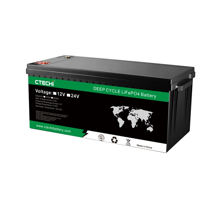 Marine battery Lifepo4 Battery Pack 12V 200Ah Lithium Iron Phosphate Battery 12v lifepo4 battery pack Solar Power Systems Motorcycle Rv Golf Cart Forklift Batteries 1