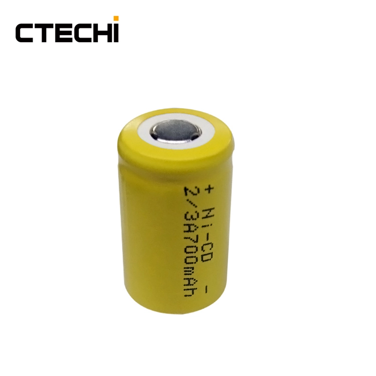 2/3A NiCD Rechargeable Battery 1.2V 700mAh High Performance Cell for Cordless Phones, RC Hobbies, and Emergency Lighting 1