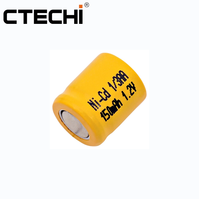 Rechargeable 1/3AAA Ni-Cd Battery 1.2V 150mAh for Industrial Devices, Medical Equipment 1