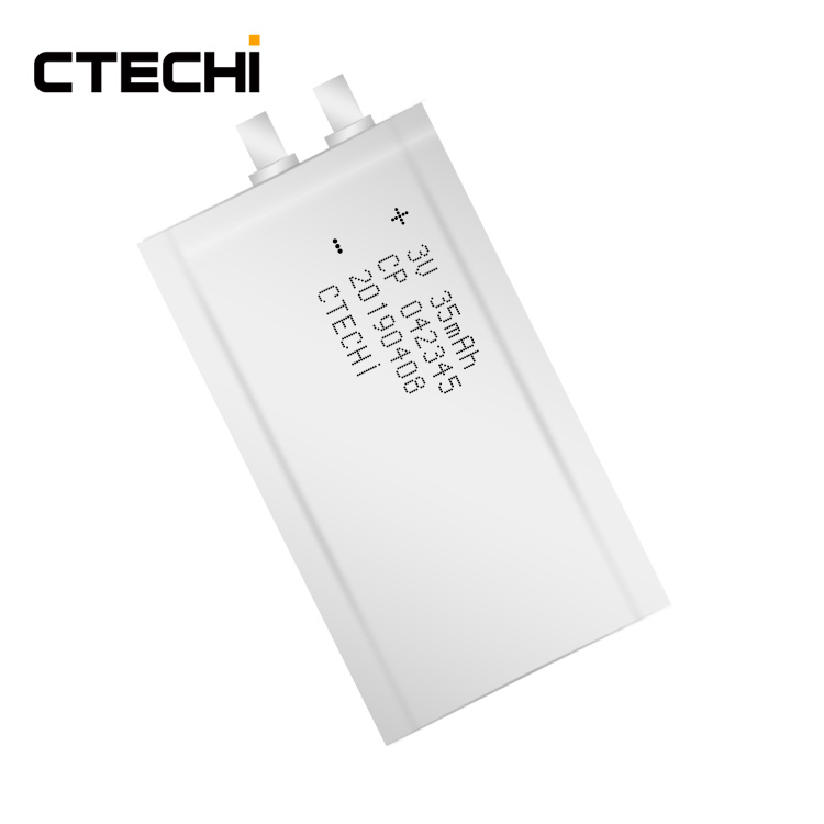 Kleinster 3V 35mAh prismatischer Kreditkarten-RFID-Ultra-Micro-Akku 3