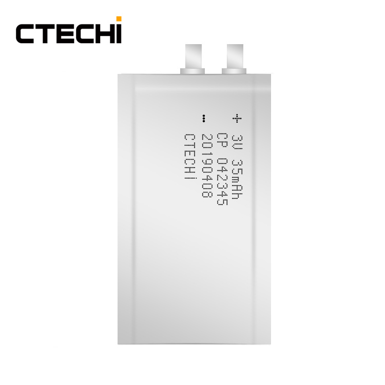 Kleinster 3V 35mAh prismatischer Kreditkarten-RFID-Ultra-Micro-Akku 2