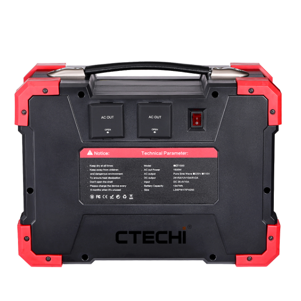 CT1500 25.2V 51Ah Portable Power Station for Outdoor Camping Hiking 2