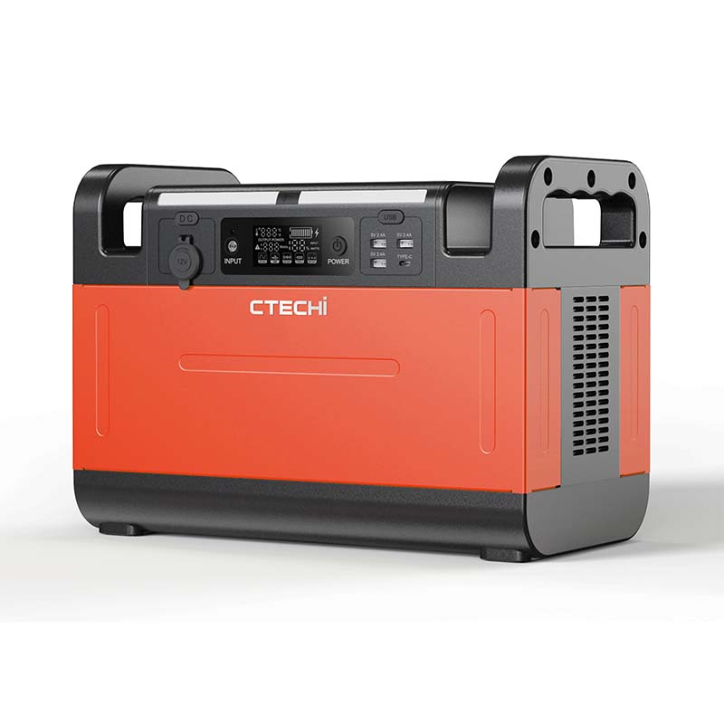 CTECHI 1200W Portable Power Station Portable Solar Power Station Large Capacity Lithium Generator 3