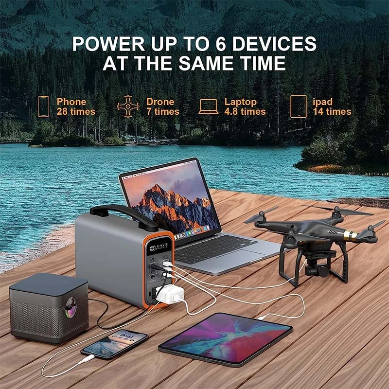 CTECHI 200W TypeC QC3.0 Fast Charging Portable Power Station Emergency Power Supply Solar Generator for Camping Outdoor 1